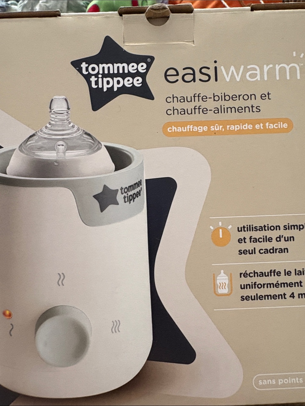 Tommee Tippee EasiWarm Bottle Warmer in White and Gray New in box